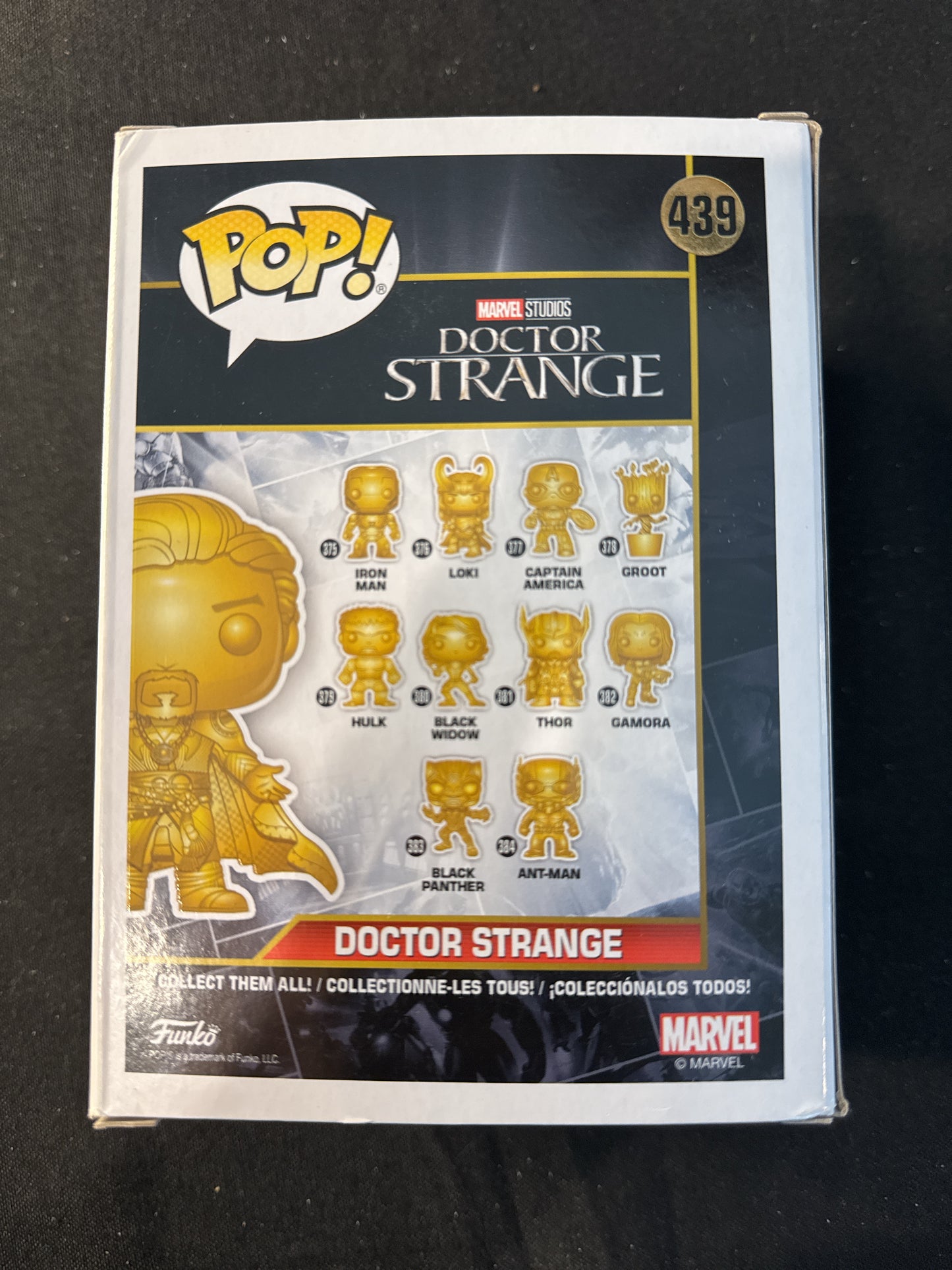 Funko Pop! Marvel Studios #439 Doctor Strange Bobble Head Gold Colored New in Box