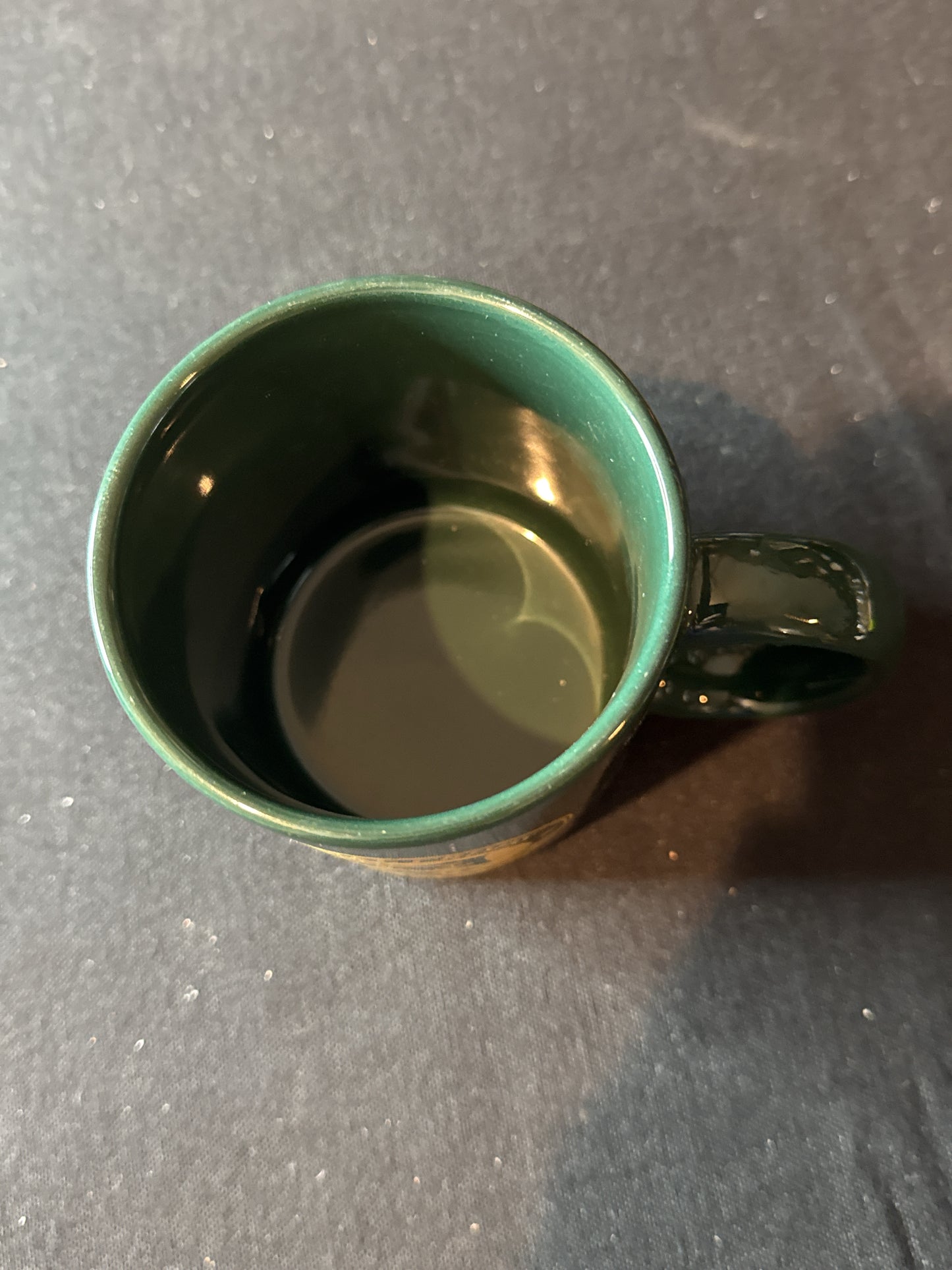 Vintage Financial Crimes Enforcement Network Green Coffee Cup Mug 3.75" Tall