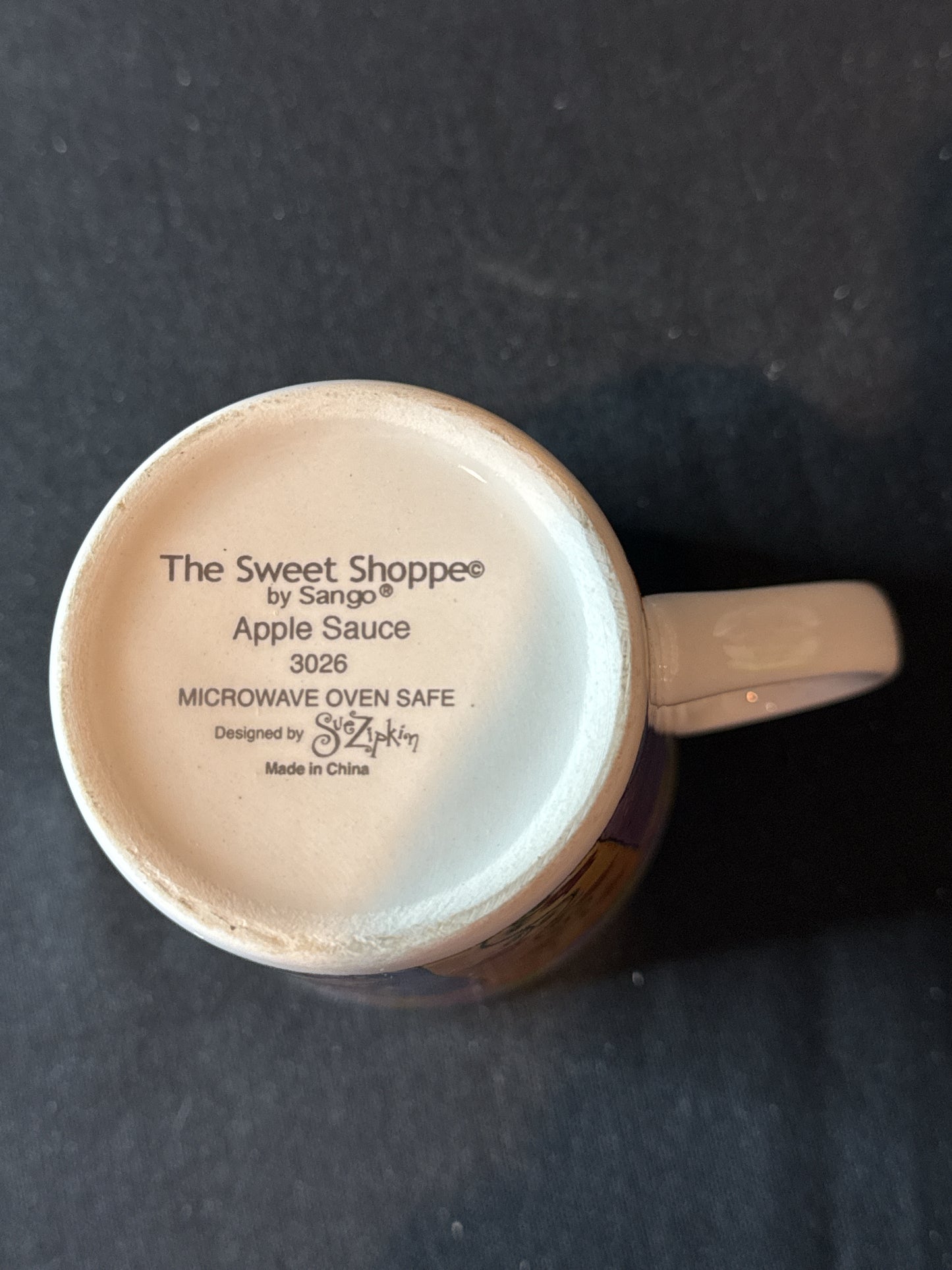 Sango Sweet Shoppe Coffee Cup Mug Applesauce Variation 4 3/8" Tall 3026