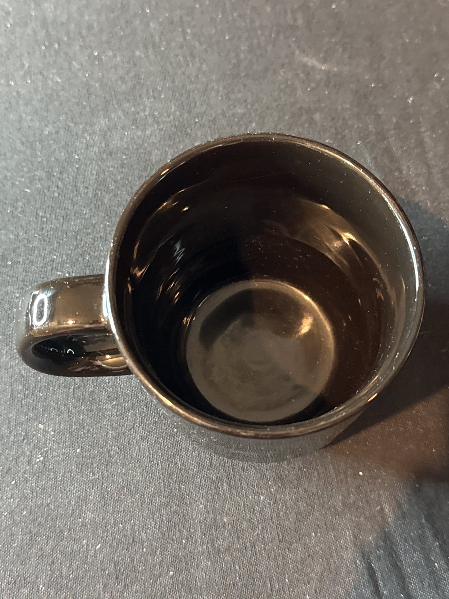 Black Mainstays Coffee Cup Mug 4 1/8" Tall Stackable
