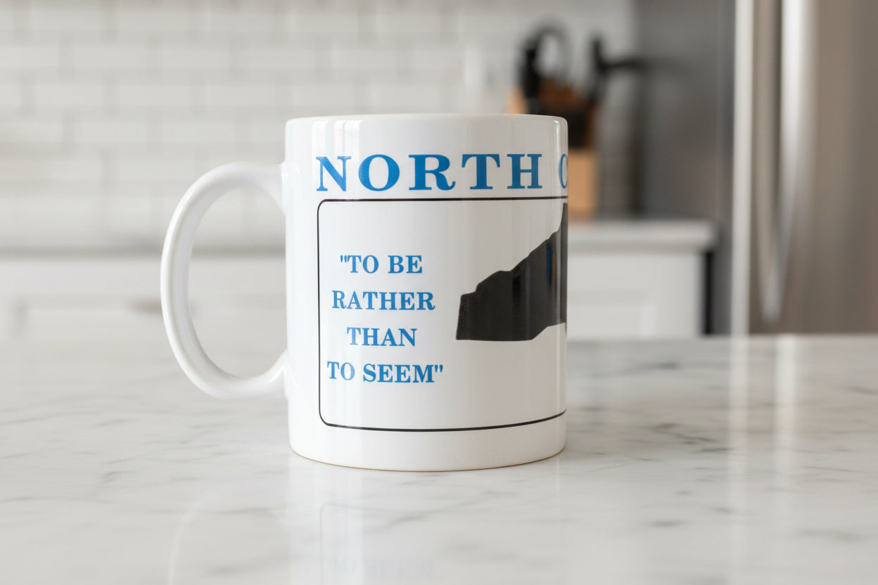 Vintage Camp Lejeune North Carolina "To Be Rather Than To Seem" Coffee Cup Mug 3.75" Tall