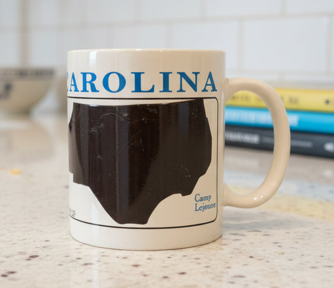 Vintage Camp Lejeune North Carolina "To Be Rather Than To Seem" Coffee Cup Mug 3.75" Tall