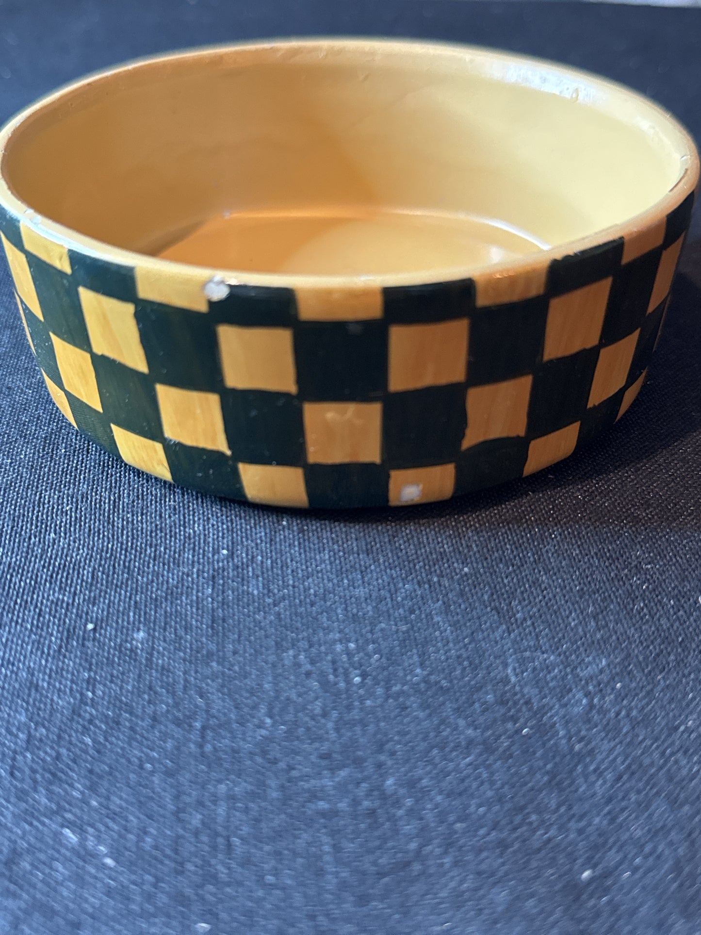 Ceramic Fruit Motif Trinket Box Canister 1.75" Tall 5" Wide