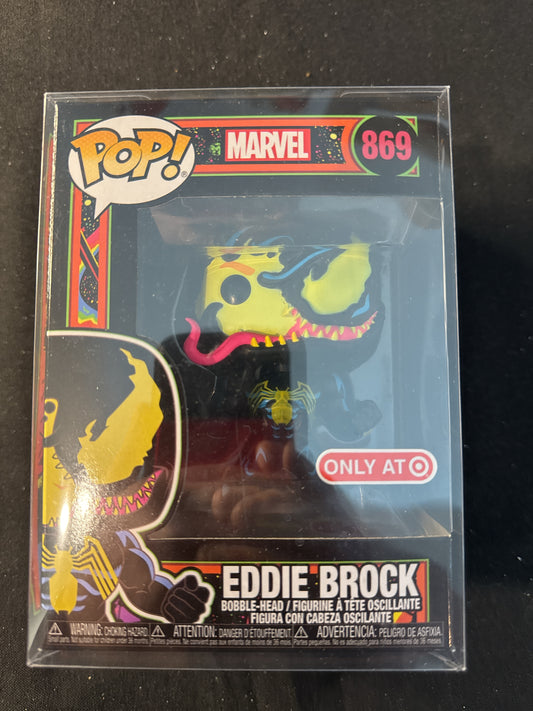 Funko Pop! Marvel #869 Eddie Brock Bobble Head Target Exclusive New in Box w/ Soft Case