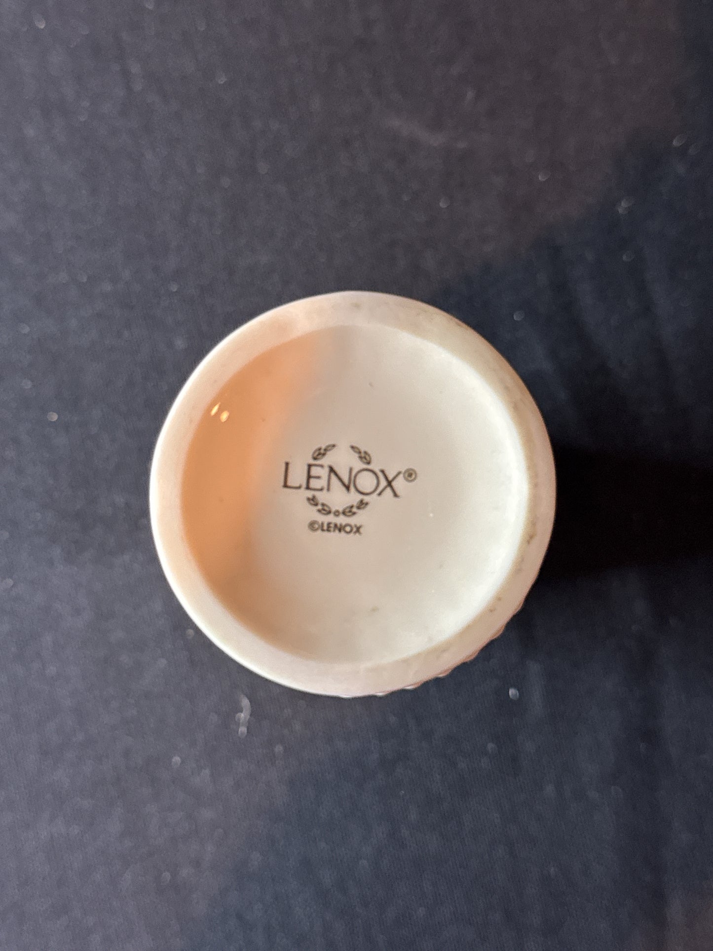 Vintage Lenox 5" Bud Vase Porcelain 24k Gold Trim Beaded Design
