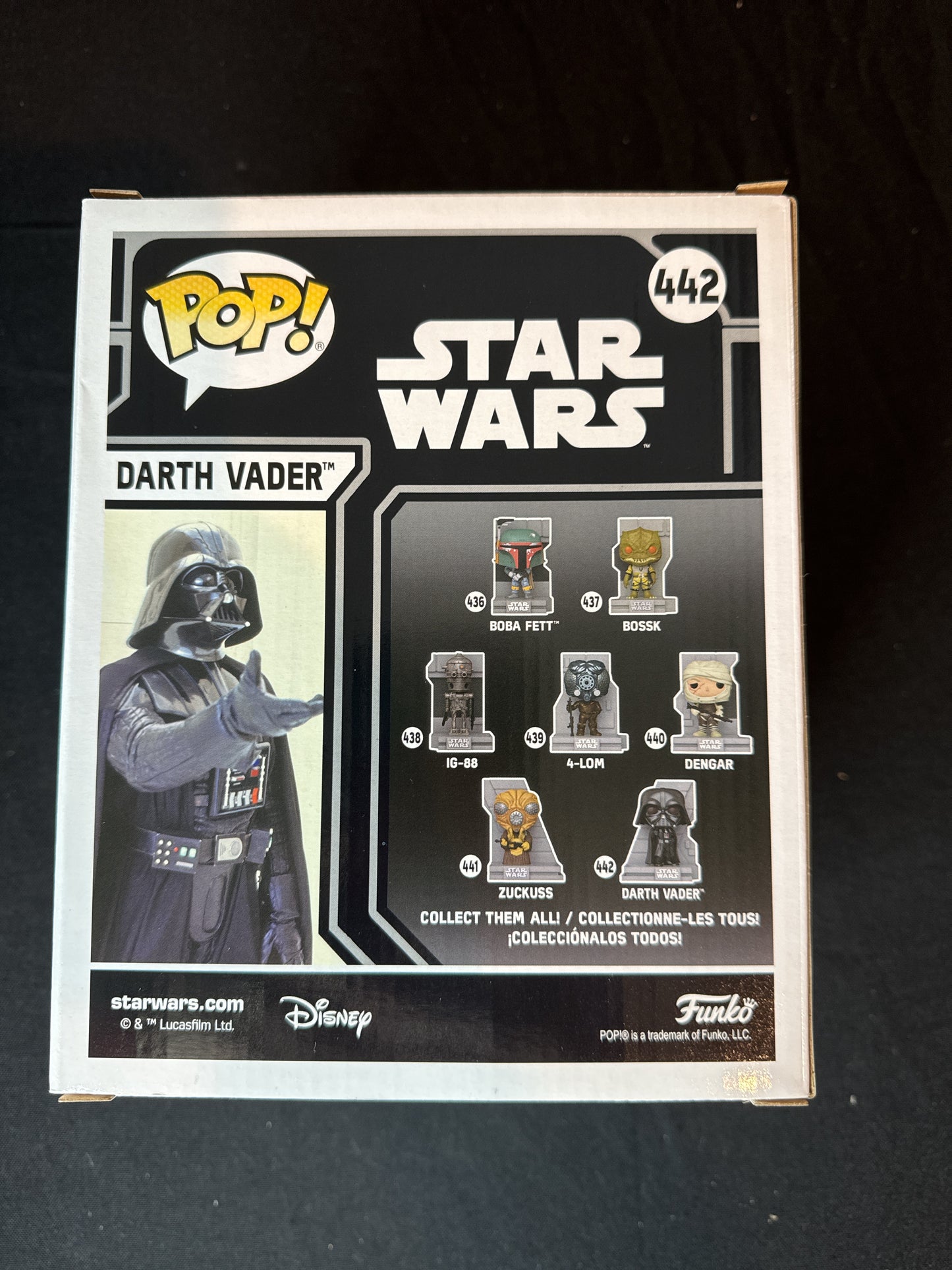 Funko Pop! Darth Vader #442 Star Wars Bounty Hunter Collection Bobble-Head New In Box