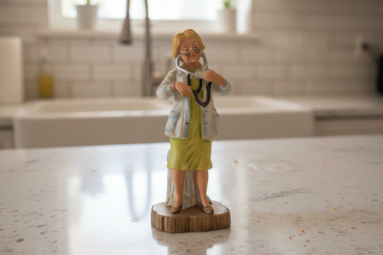 Lefton Figurine Female Doctor w/ A Stethoscope 8" Tall