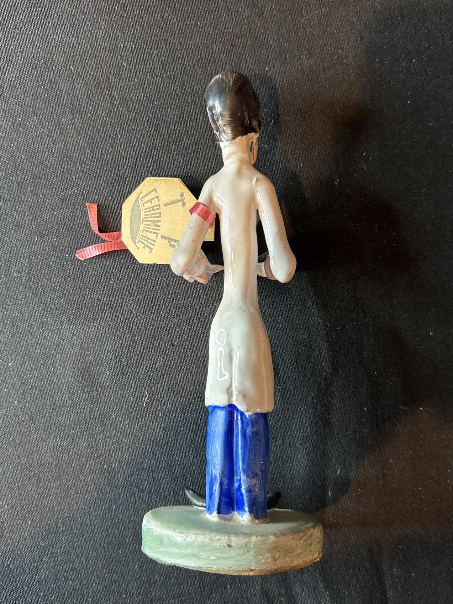 Ceramiche Signed Poli Female Nurse Doctor Figurine COA TAG Italy 72-116 Stamp 8.25" Tall