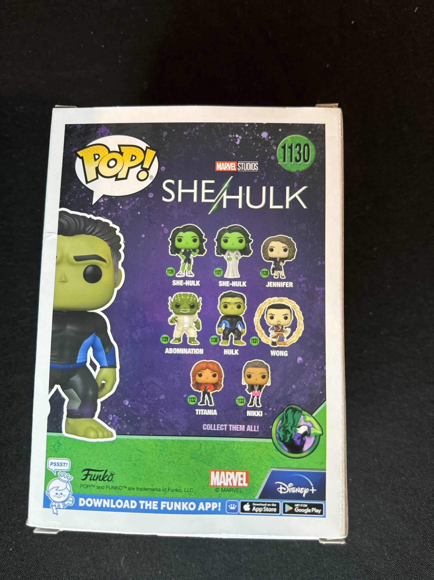 Funko Pop! She/Hulk #1130 Hulk Bobble-Head Marvel Studios Disney New In Box