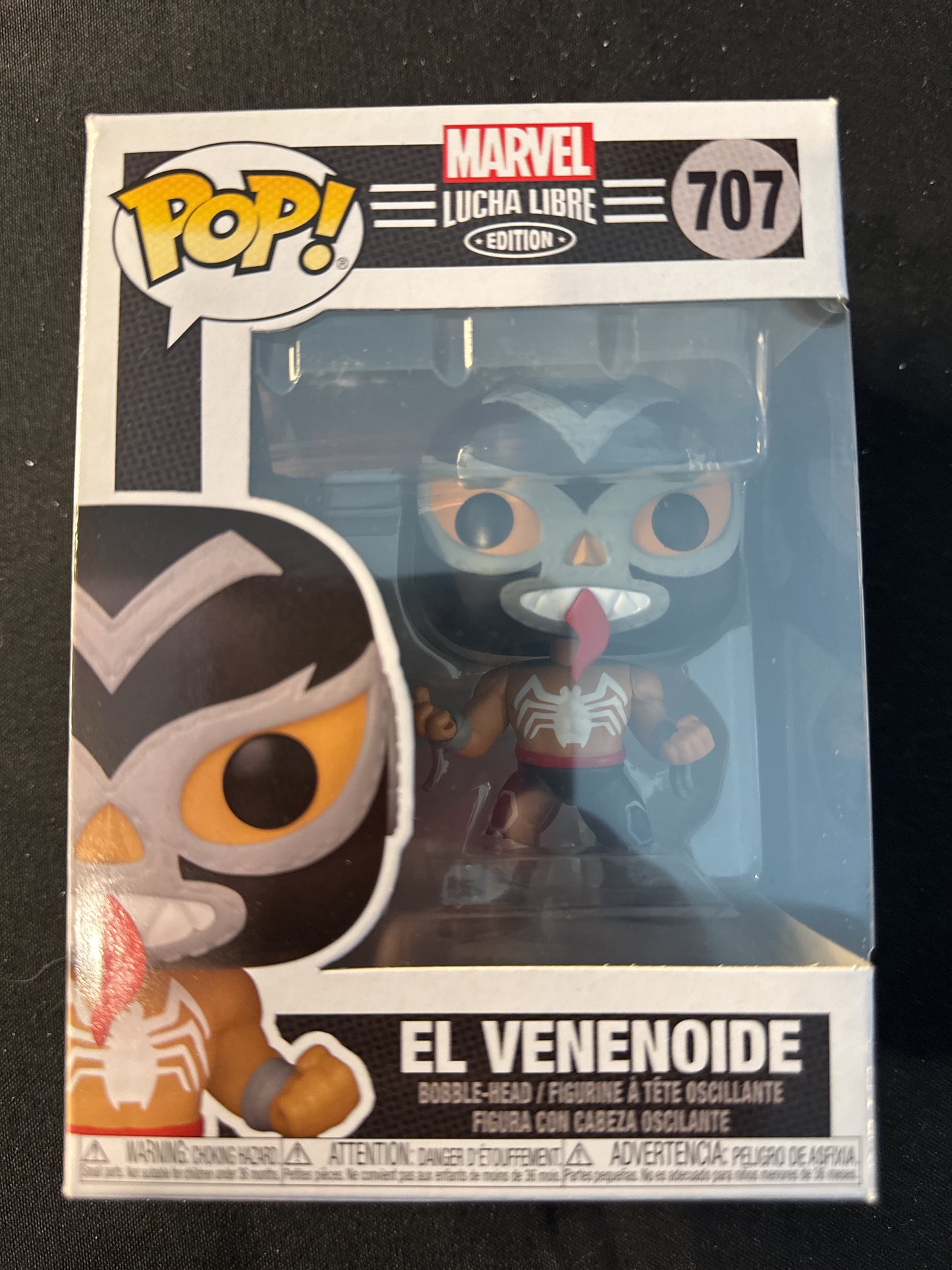 Funko Pop! Marvel Lucha Libre #707 El Venenoide Bobble Head New in Box
