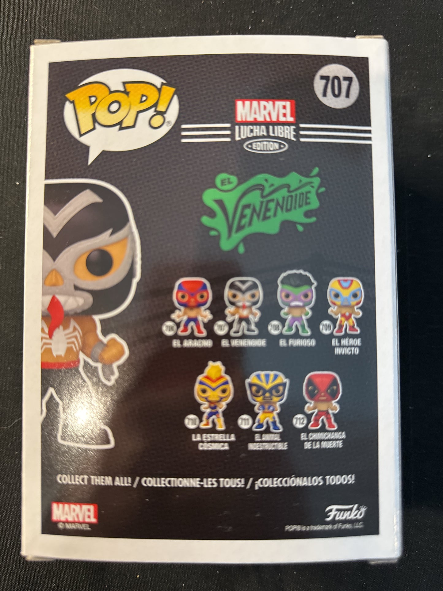 Funko Pop! Marvel Lucha Libre #707 El Venenoide Bobble Head New in Box