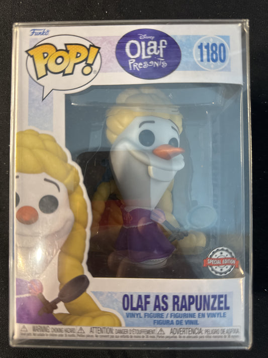 Funko Pop! Disney Olaf #1180 Olaf As Rapunzel Vinyl Figure New in Box w/ Soft Case