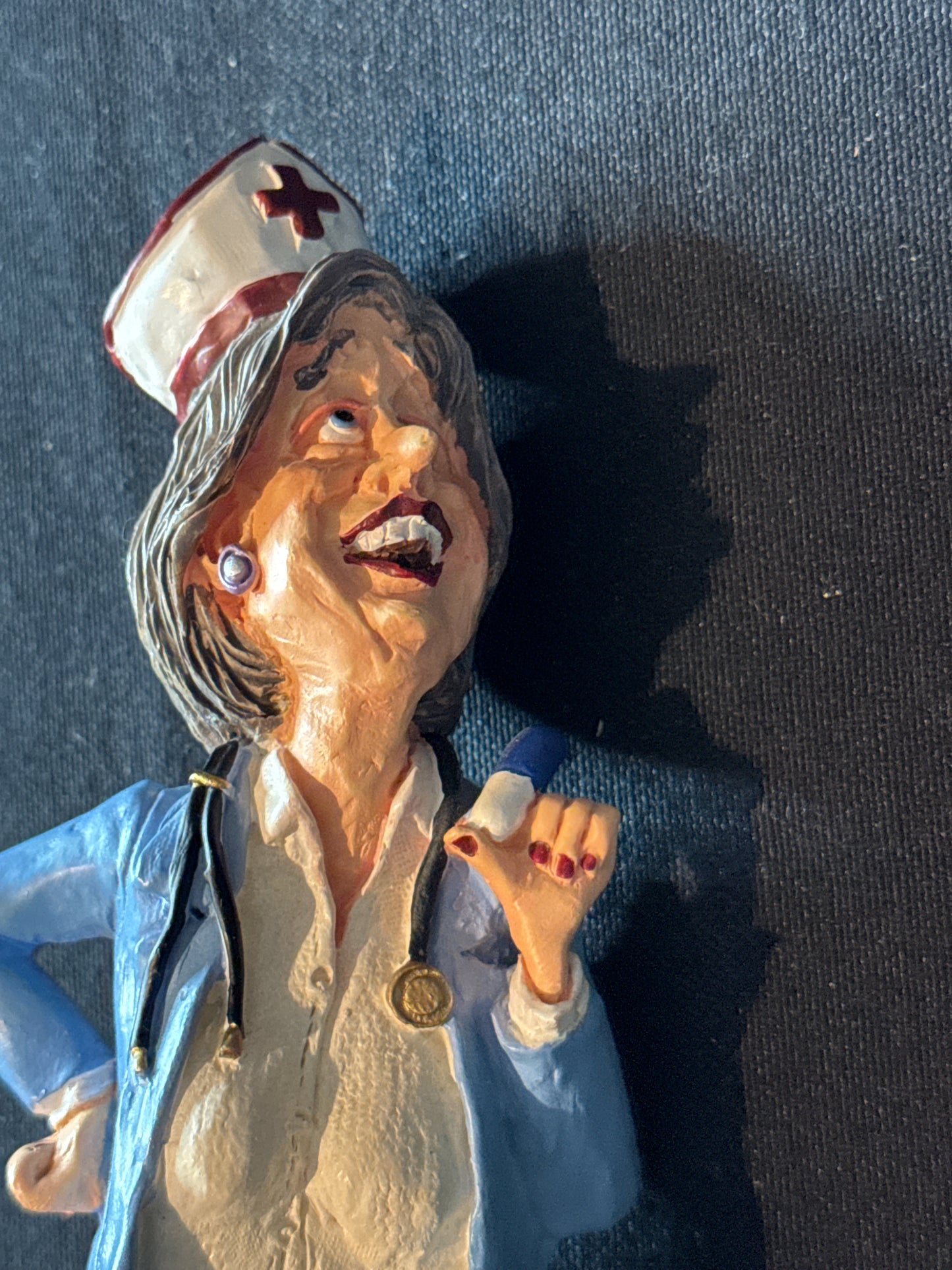 Vintage Russ: Feeling No Pain 13185, Nurse Figurine - by Doug Harris 7.5" Tall