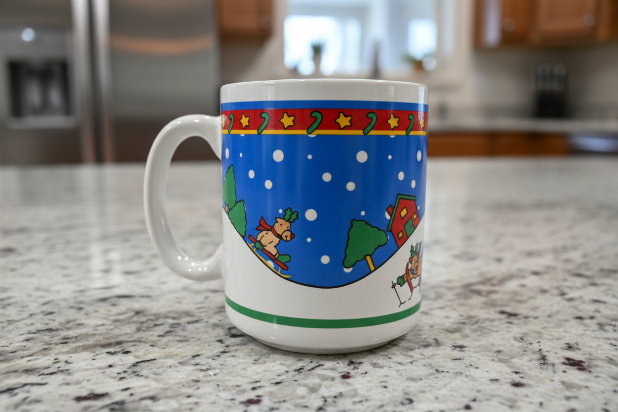 Christmas Mug Celebrate The Season Merry Christmas Coffee Mug Cup 3 7/8" Tall