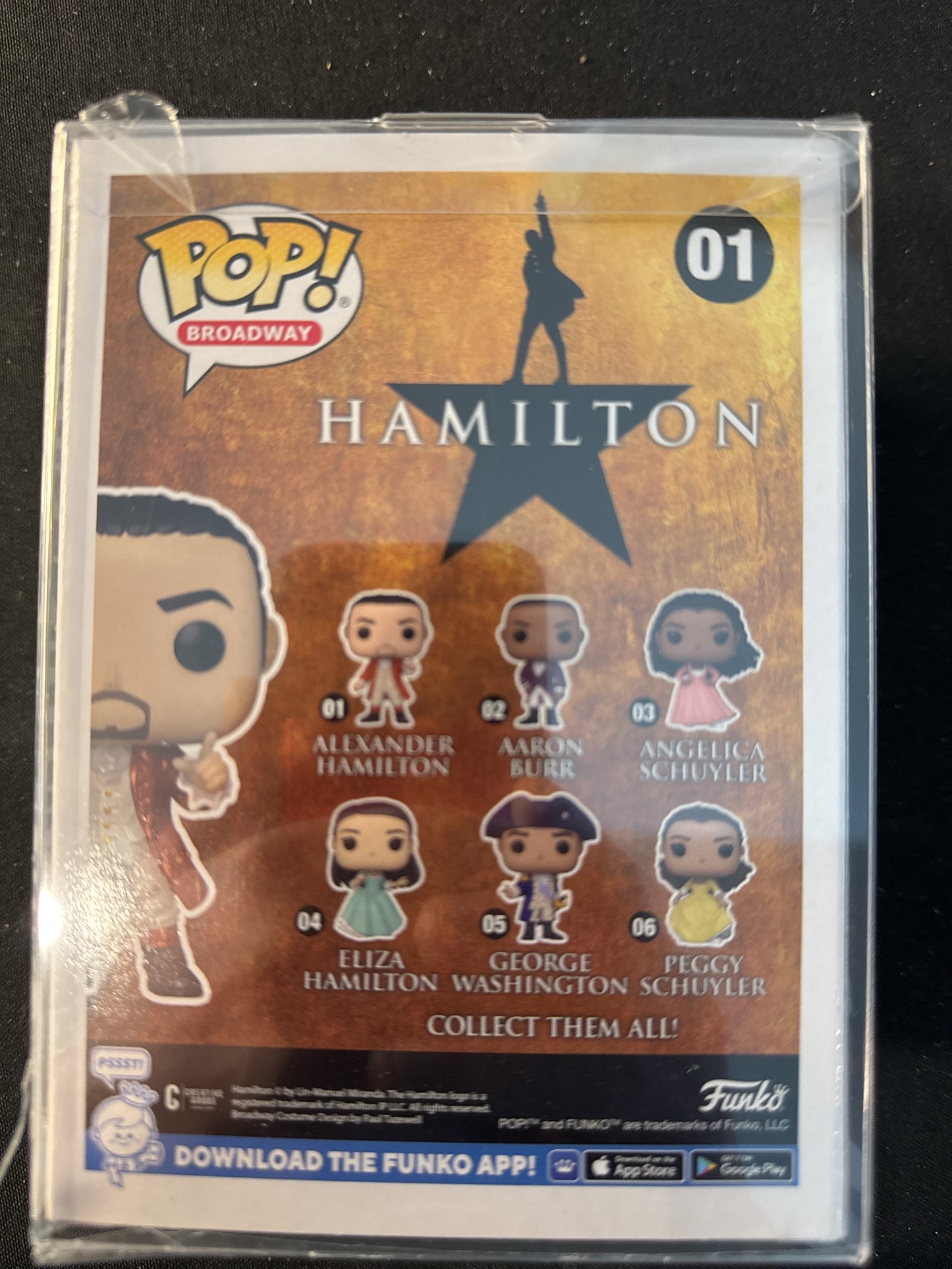 Funko Pop! Broadway Hamilton #01 Alexander Hamilton Vinyl Figure New in Box w/ Soft Case
