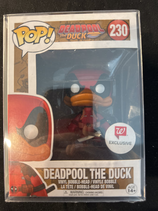 Funko Pop! Deadpool the Duck #230 Bobble Head Walgreens Exclusive NIB w/ Soft Case