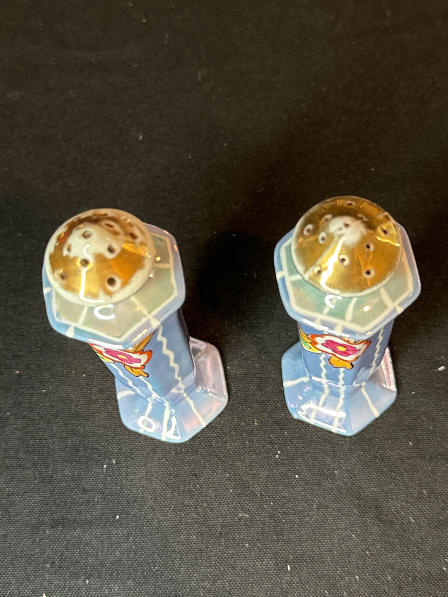 Vintage Porcelain Salt & Pepper Shakers 4.5" Tall Made in Japan