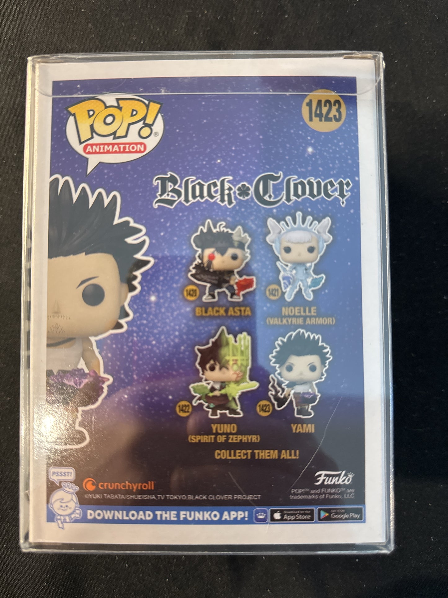 Funko Pop! Black Clover #1423 Yami Vinyl Figure New in Box w/ Soft Case