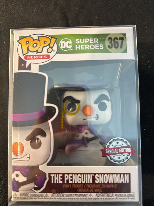 Funko Pop! DC Super Heroes #367 The Penguin Snowman Vinyl Figure NIB w/ Soft Case
