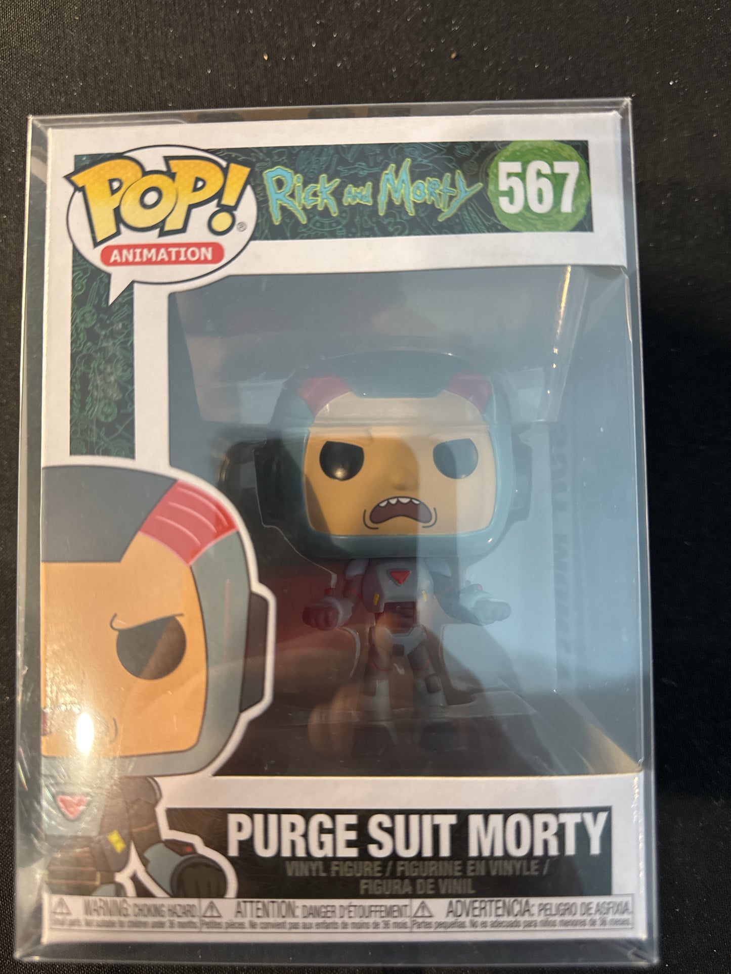 Funko Pop! Rick & Morty #567 Purge Suit Morty Vinyl Figure NIB w/ Soft Case