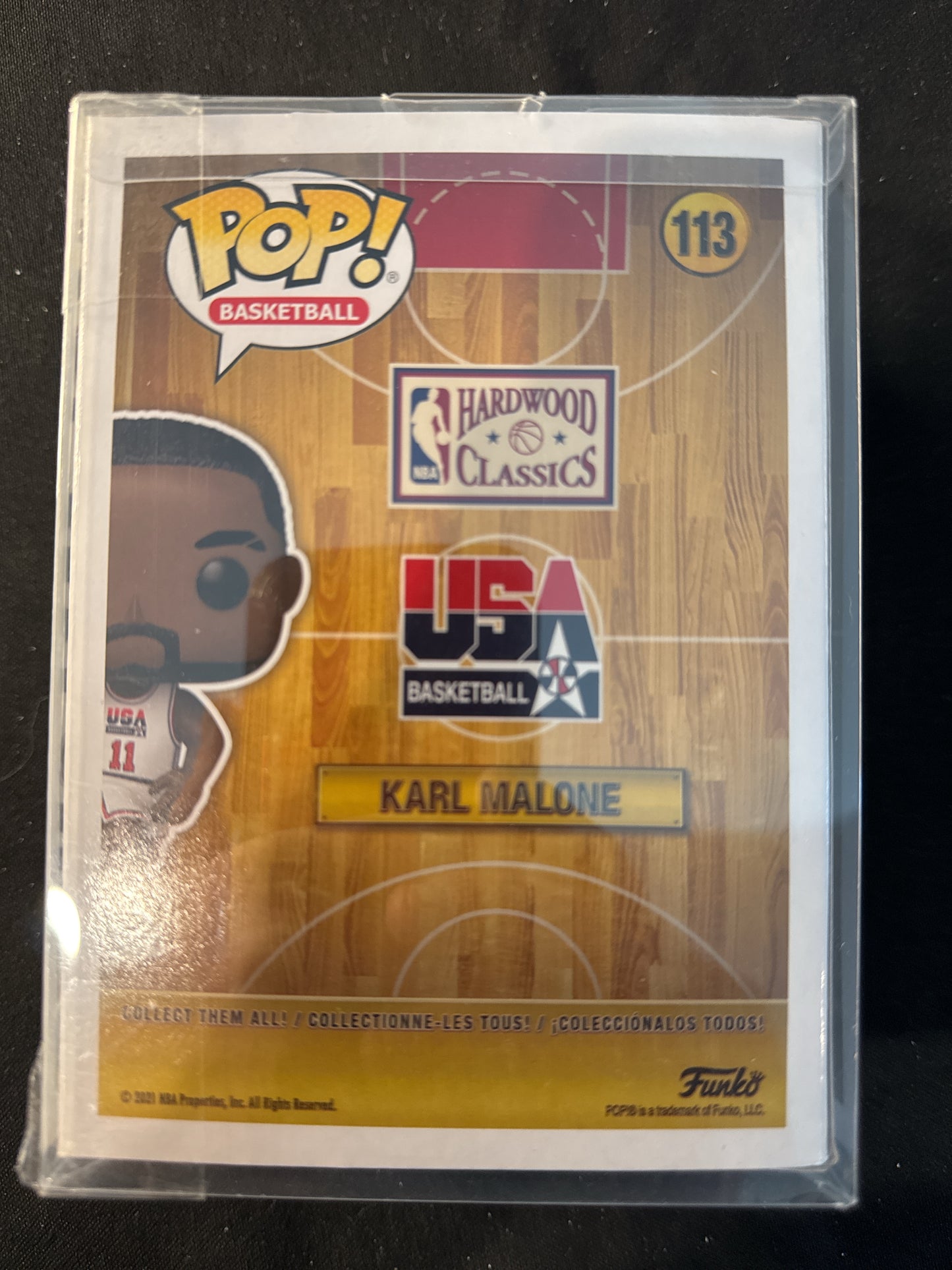 Funko Pop! USA Basketball #113 Karl Malone Vinyl Figure Target Exclusive NIB w/ Soft Case