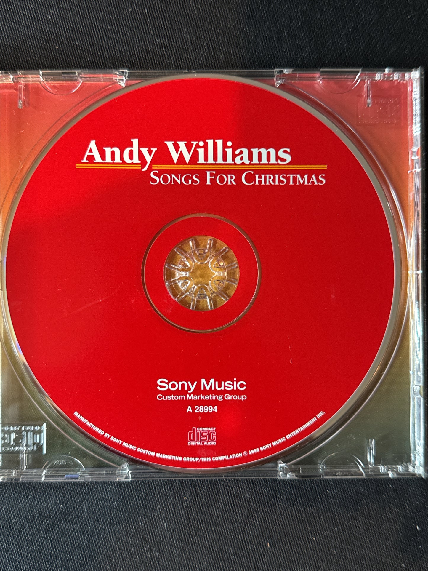 Andy Williams Songs For Christmas CD Cracked Case