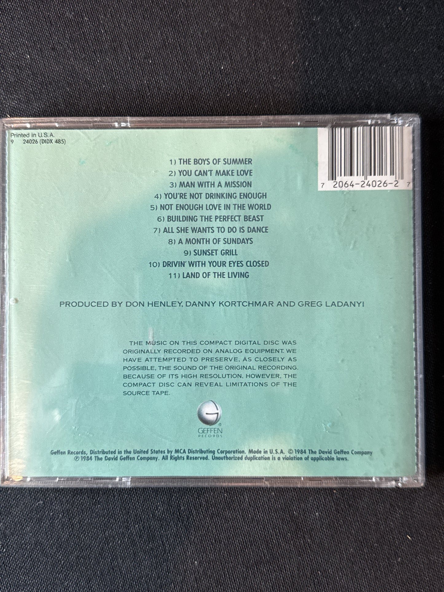 Don Henley Building The Perfect Beast CD