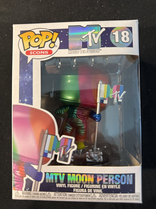 Funko Pop! Icons MTV #18 MTV Moon Person Vinyl Figure New in Box