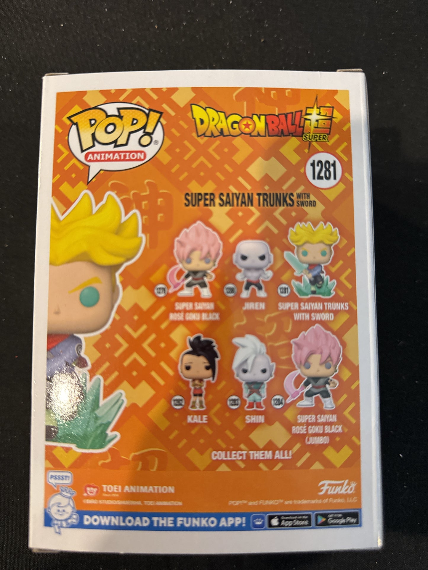 Funko Pop! Dragonball Super Saiyan Trunks with Sword Glows in Dark #1281 New in Box