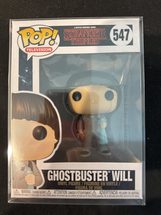 Funko Pop! Stranger Things #547 Ghostbuster Will Vinyl Figure New in Box w/ Soft Case