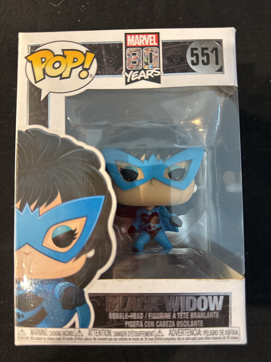 Funko Pop! Marvel 80 Years #551 Black Widow Bobble Head New in Box