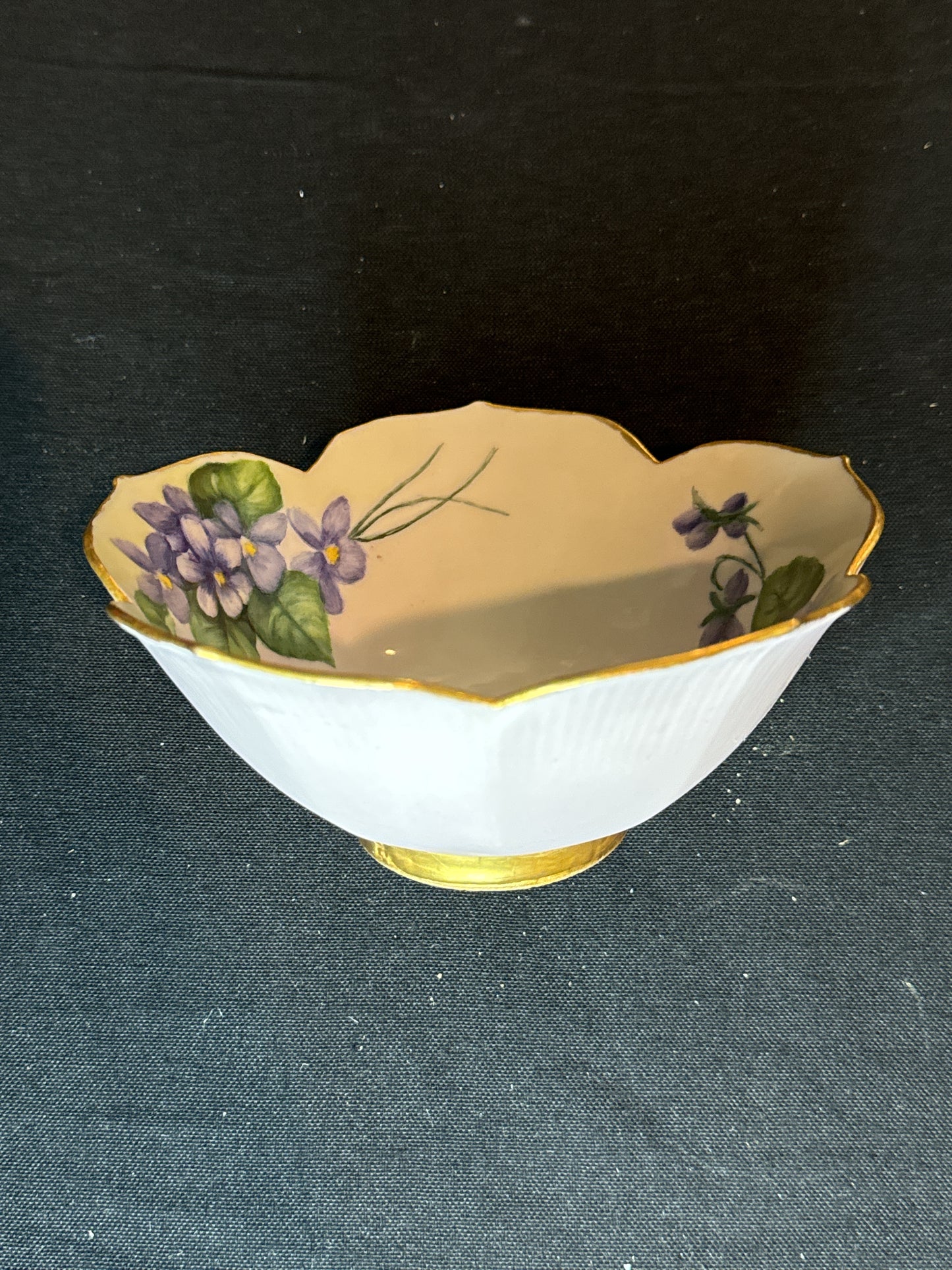 Purple Lotus Bowl 6" Diameter Flowers