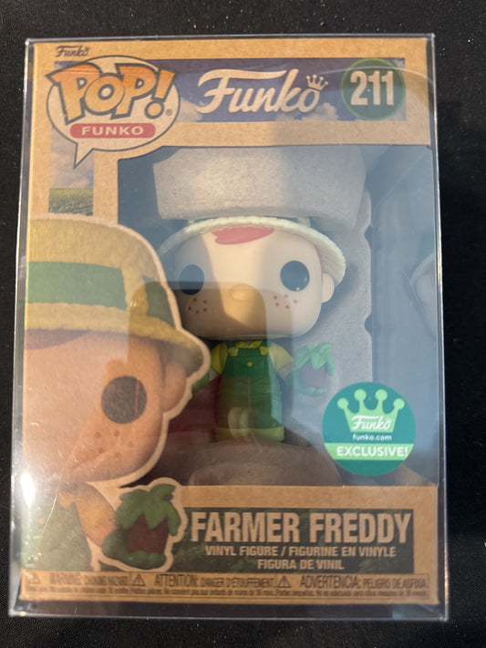 Funko Pop! #211 Farmer Freddy Vinyl Figure Funko Exclusive New in Box w/ Soft Case