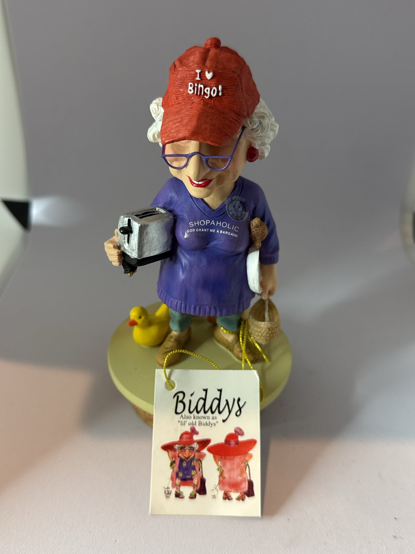 Biddy's Vintage 2004 Westland Giftware Goddess of Shopaholic Bobblehead Figurine 5.25" Tall