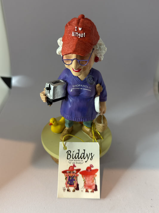 Biddy's Vintage 2004 Westland Giftware Goddess of Shopaholic Bobblehead Figurine 5.25" Tall