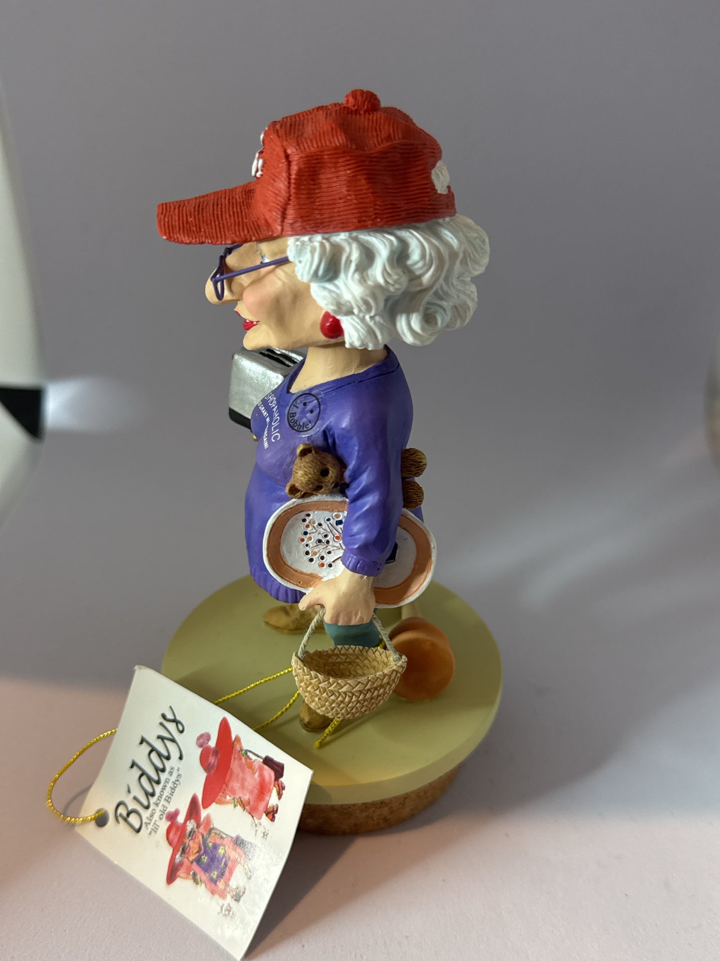Biddy's Vintage 2004 Westland Giftware Goddess of Shopaholic Bobblehead Figurine 5.25" Tall