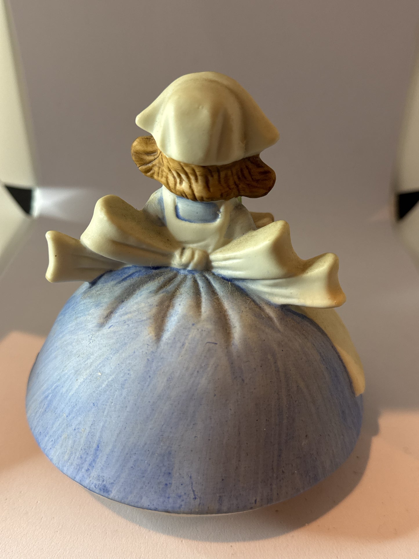 Lefton Vintage Nurse Music Box Spins and Plays "You Light Up My Life" 5" Tall