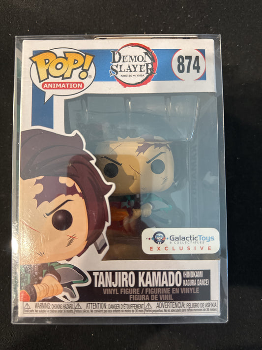 Funko Pop! Demon Slayer #874 Tanjiro Kamado (hinokami kagura dance) Vinyl Figure Soft Case