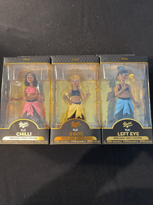 Funko Gold Premium Vinyl Figures TLC Set of 3 T-Box, Left Eye & Chilli New in Box