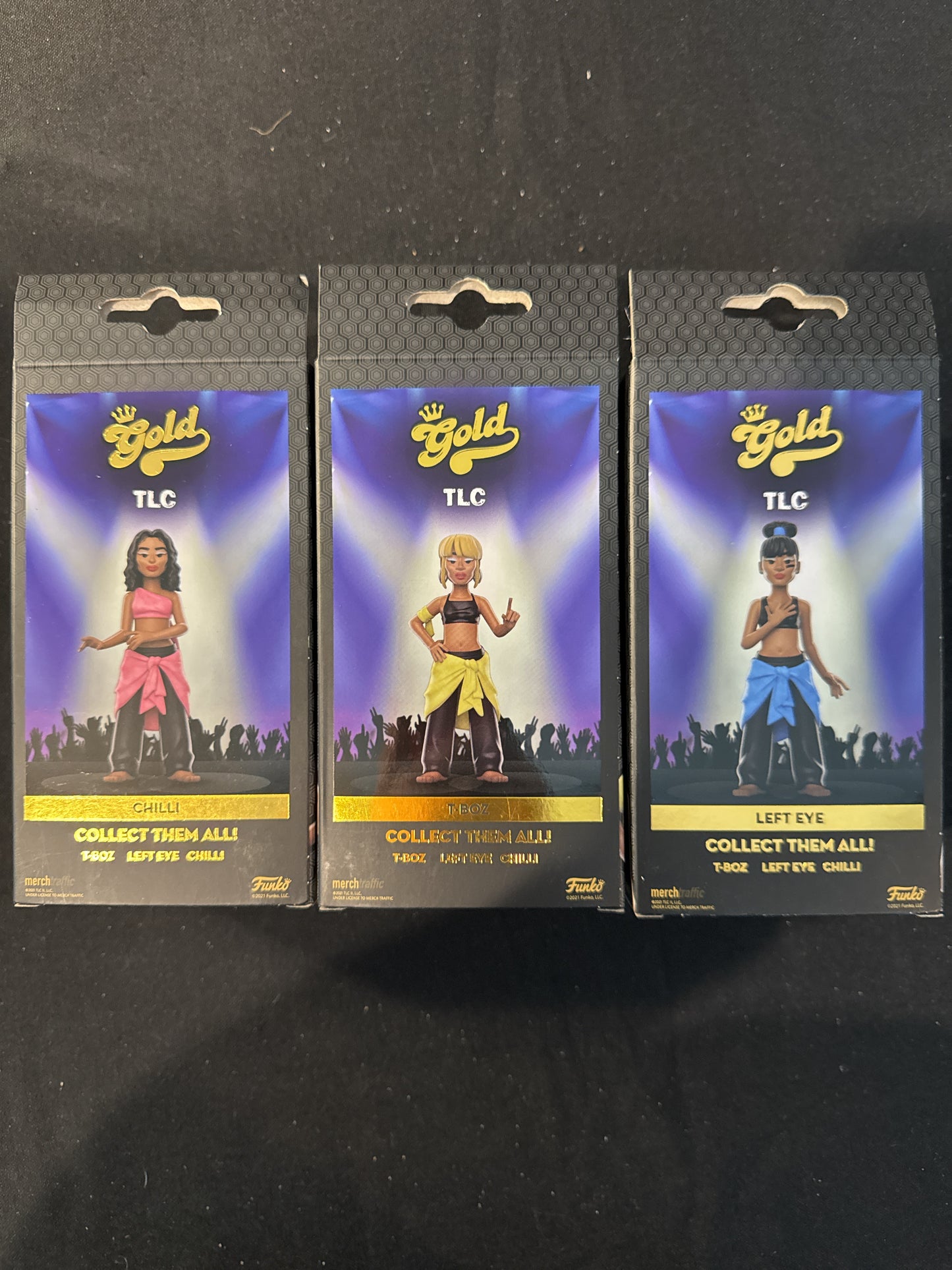 Funko Gold Premium Vinyl Figures TLC Set of 3 T-Box, Left Eye & Chilli New in Box
