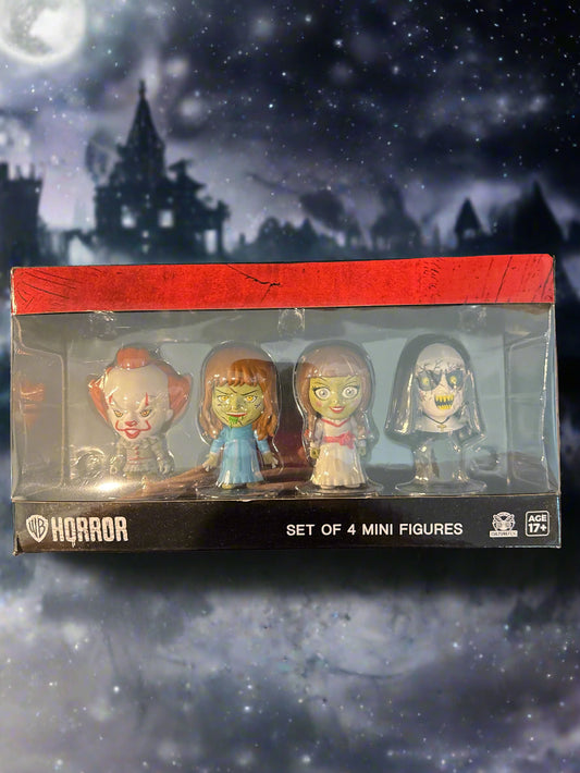 CultureFLY WB Horror 4 Mini Figures IT, Exorcist, Annabelle, The Nun New in Box