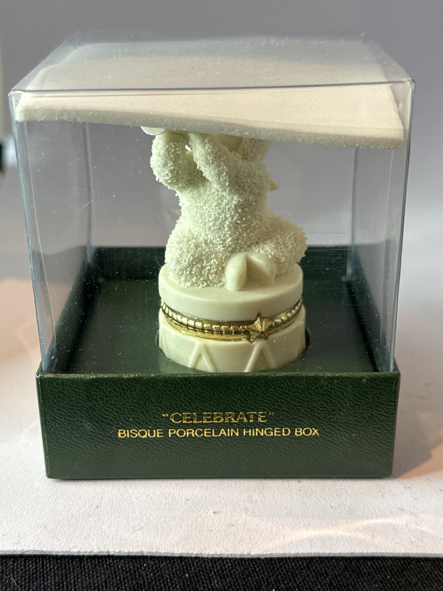 Dept. 56 Snowbaby Trinket Keepsake Box "Celebrate" w/ Original Box