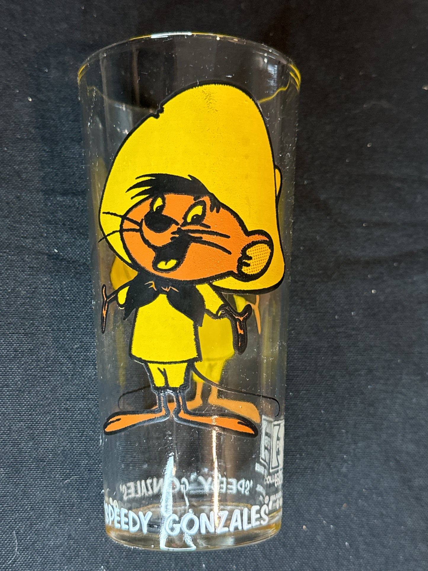 1973 Vintage Pepsi Collector Series Warner Bros. Speedy Gonzales Glass 6.25" Tall