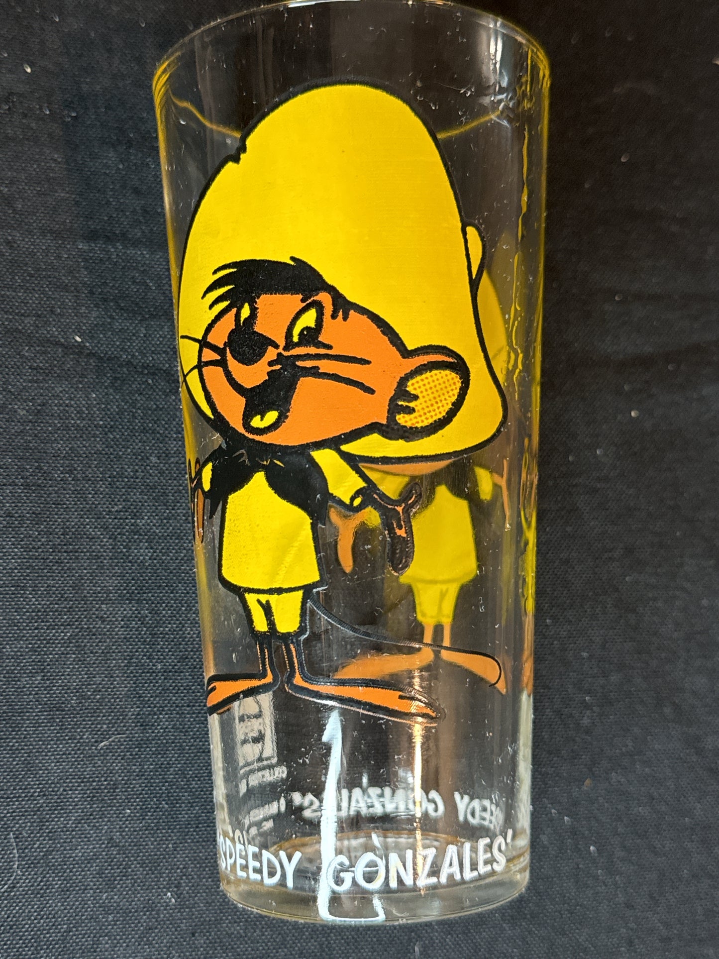 1973 Vintage Pepsi Collector Series Warner Bros. Speedy Gonzales Glass 6.25" Tall