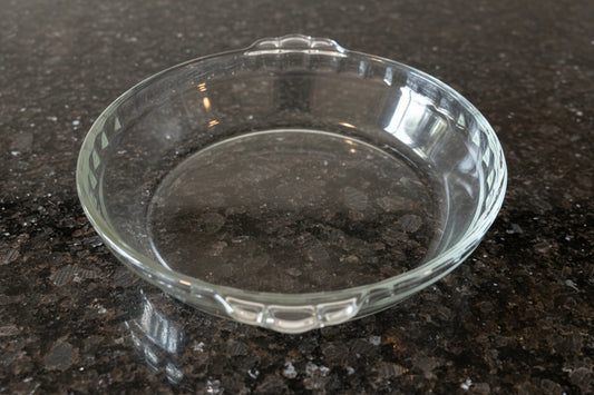 Vintage Corning Pyrex Clear Glass Deep Dish Pie Plate 9.5" Wide 229