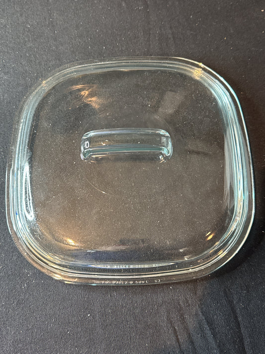 Replacement Pyrex Lid Fin Handle Clear Square Simply Lite Casserole 9.5" Wide 680C