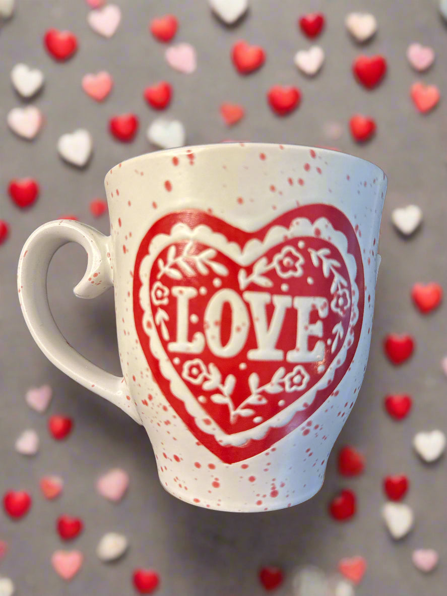 Spectrum Designz Love Coffee Cup Mug Red Interior 4.5" Tall New