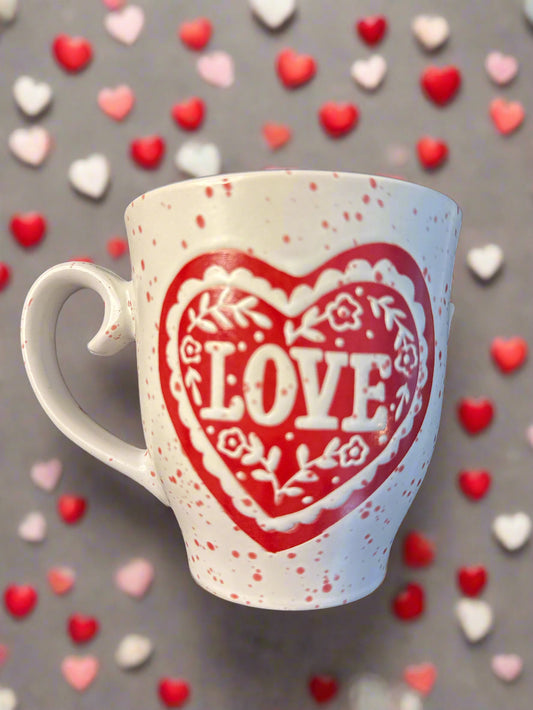 Spectrum Designz Love Coffee Cup Mug Red Interior 4.5" Tall New