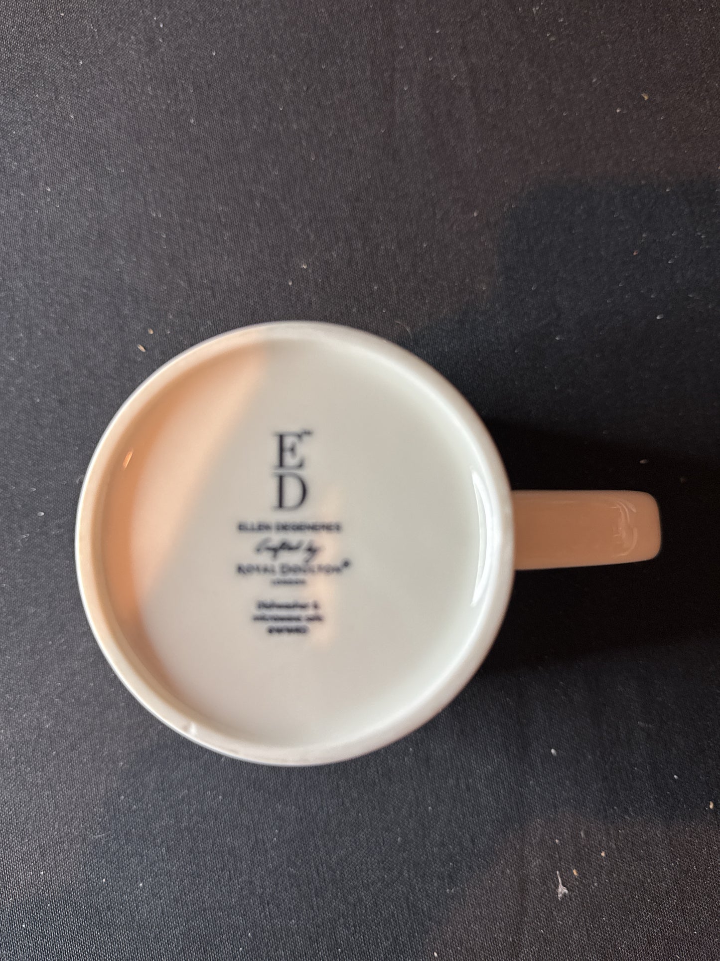 Ellen DeGeneres 16oz Porcelain ED Mug "Love" Crafted by Royal Doulton Like New 4 3/8" Tall