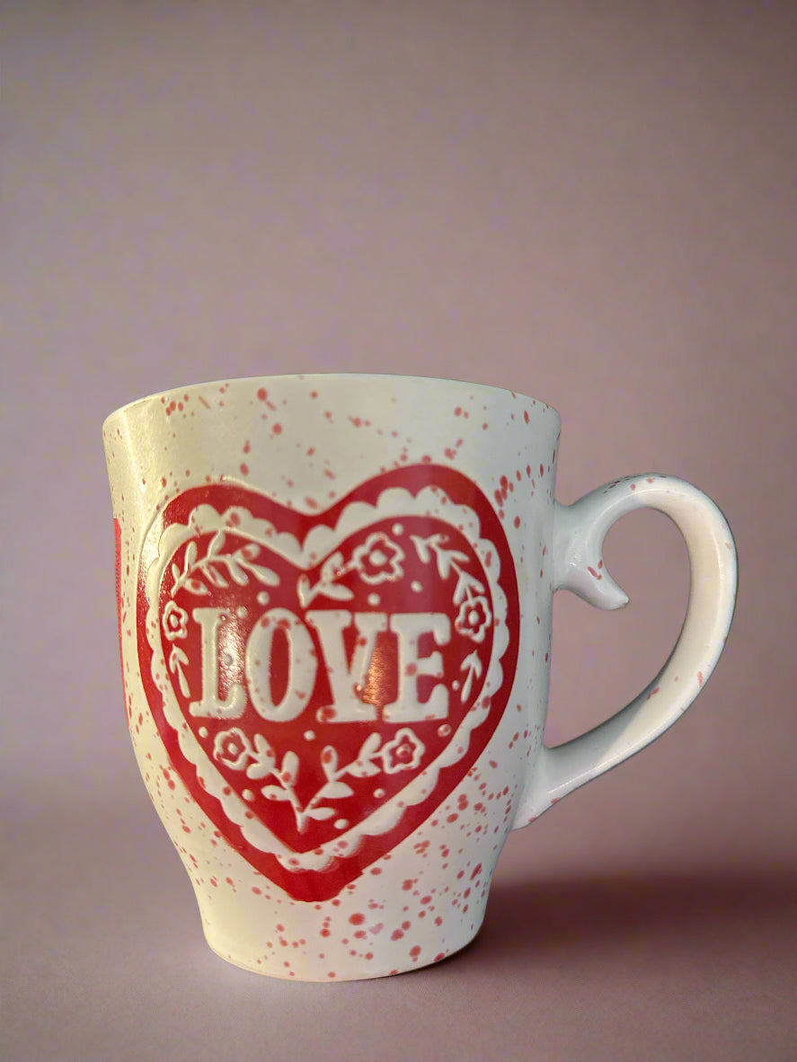Spectrum Designz Love Coffee Cup Mug Red Interior 4.5" Tall New